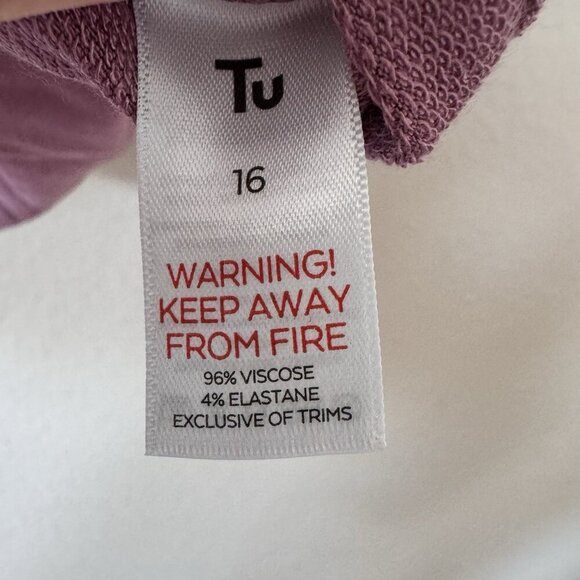 Tu Woman Mauve Short Sleeve Oversized Blouse T Shirt Size Large Buttery Soft - Picture 3 of 4